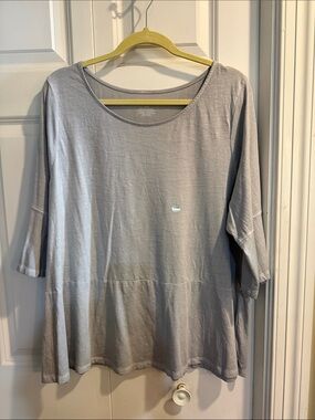 Lane Bryant Light Gray Scoop Neck Tunic